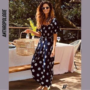 ANTHROPOLOGIE BY ODELLS ALIX SMOCKED MAXI DRESS NWT MEDIUM